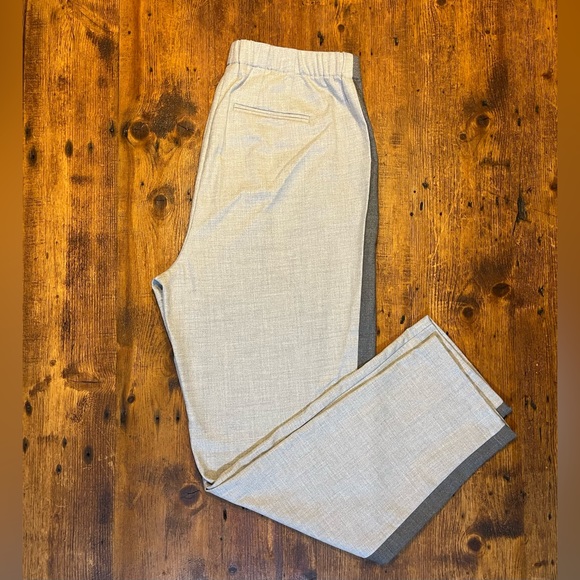 J. JILL Grey Heather Side Stripe Tuxedo Dress Pants 210701 with Pockets 16 Tall - Picture 2 of 12